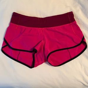 Pink lululemon Speed Shorts